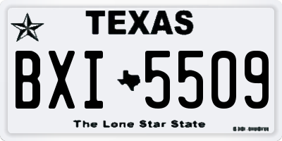 TX license plate BXI5509