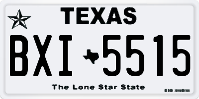 TX license plate BXI5515