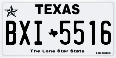 TX license plate BXI5516