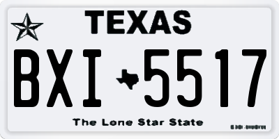 TX license plate BXI5517