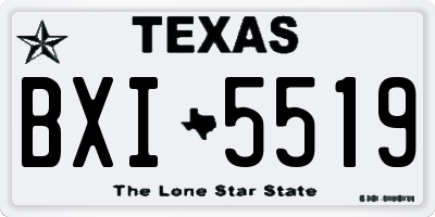 TX license plate BXI5519