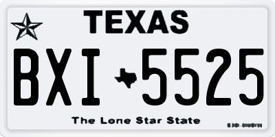TX license plate BXI5525