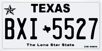 TX license plate BXI5527