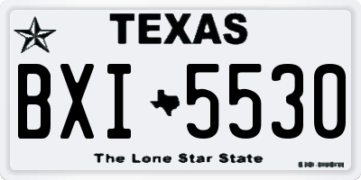 TX license plate BXI5530