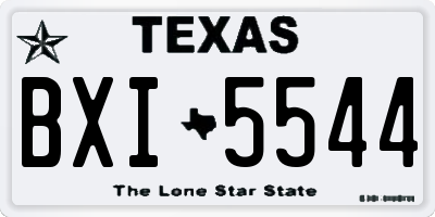 TX license plate BXI5544