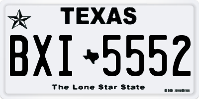 TX license plate BXI5552