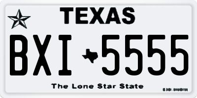 TX license plate BXI5555
