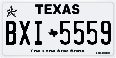 TX license plate BXI5559