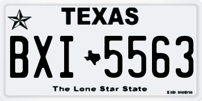 TX license plate BXI5563