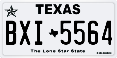 TX license plate BXI5564
