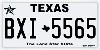 TX license plate BXI5565