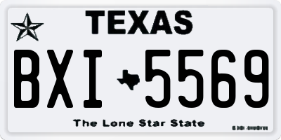TX license plate BXI5569