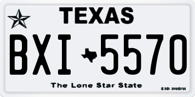TX license plate BXI5570