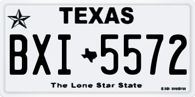 TX license plate BXI5572
