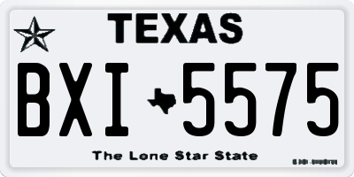 TX license plate BXI5575