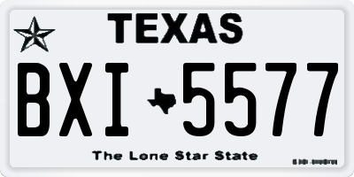 TX license plate BXI5577