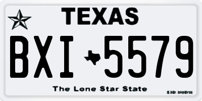 TX license plate BXI5579