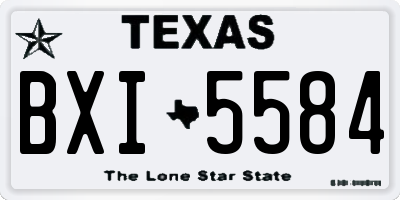 TX license plate BXI5584