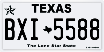 TX license plate BXI5588