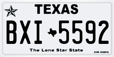 TX license plate BXI5592