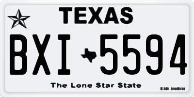 TX license plate BXI5594