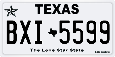 TX license plate BXI5599