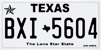 TX license plate BXI5604