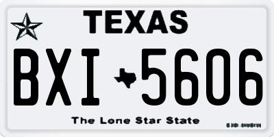 TX license plate BXI5606