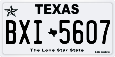 TX license plate BXI5607