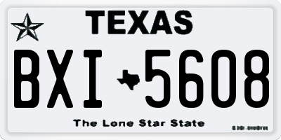 TX license plate BXI5608