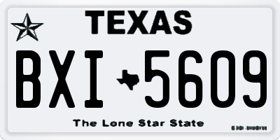 TX license plate BXI5609
