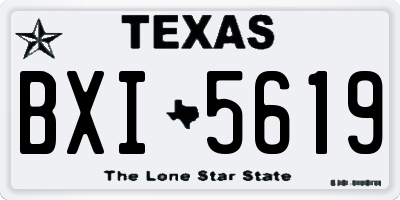 TX license plate BXI5619