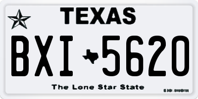 TX license plate BXI5620