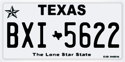 TX license plate BXI5622