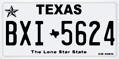 TX license plate BXI5624