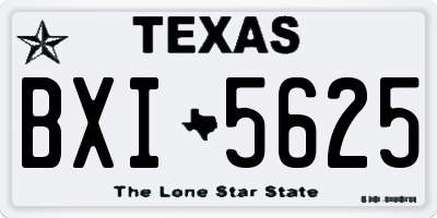 TX license plate BXI5625