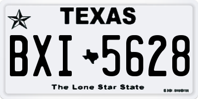 TX license plate BXI5628
