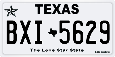 TX license plate BXI5629