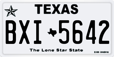 TX license plate BXI5642
