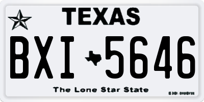 TX license plate BXI5646
