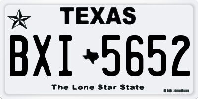TX license plate BXI5652
