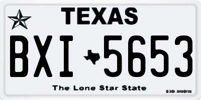 TX license plate BXI5653