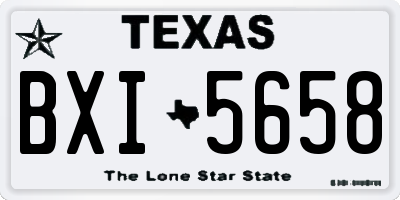 TX license plate BXI5658