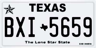 TX license plate BXI5659