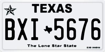 TX license plate BXI5676