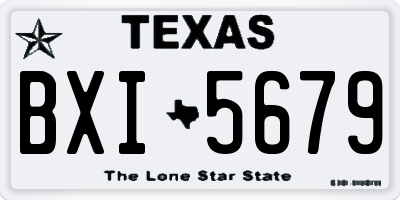 TX license plate BXI5679