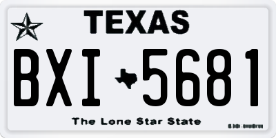 TX license plate BXI5681