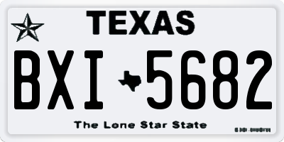 TX license plate BXI5682