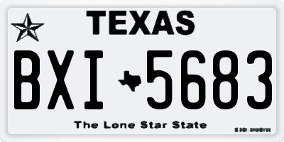 TX license plate BXI5683