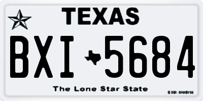 TX license plate BXI5684
